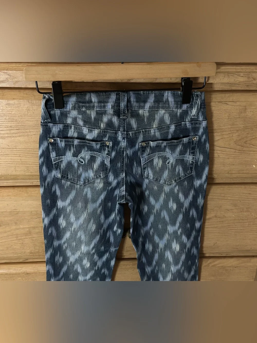 Justice Girls' Blue Patterned & Washed Simply Low Rise Jeans - 2-Pack | Size 12S